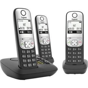 Gigaset A690A Trio DECT/GAP Schnurloses Telefon analog Anrufbeantworter Schwarz - Bild 1 von 2