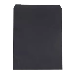 500 Paper Gift Bags Black Flat Retail Sales Merchandise 12 x 15 - Picture 1 of 7