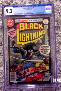 Black Lightning #1 1977 CGC 9.2 Sharp 1ª aplicación y 1ª Tobias Whale Owh-White - Imagen 1 de 2