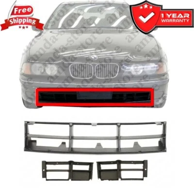 BMW 528I & 540I Front Left & Right Set of 3 For 1997-2000 New Bumper Grille Kit - Image 1 of 4