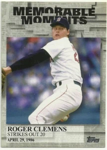2017 TOPPS BASEBALL - ROGER CLEMENS - MEMORABLE MOMENTS - #5 - BOSTON RED SOX - Picture 1 of 1