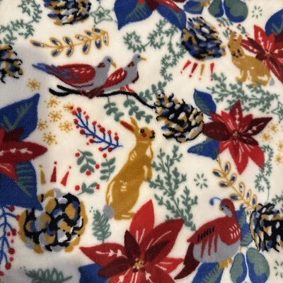 Vera Bradley Winter Forest White Fleece Throw Blanket Limited Edition 72x52 COZY - Image 1 of 4