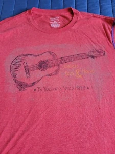 Vintage Guitar Shirt Mens Extra Large Red Short Sleve T-shirt by CREMIEUX - Picture 1 of 9