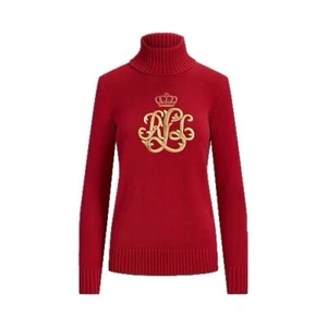 Jersey Lauren Ralph Lauren Intarsia Tejido Corona Cresta Logo Cuello Redondo Talla XS - Imagen 1 de 3