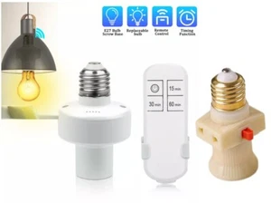 Wireless Remote Control E27 Lamp Holder Light Bulb Cap Socket Switch Screw Kit - Picture 1 of 10