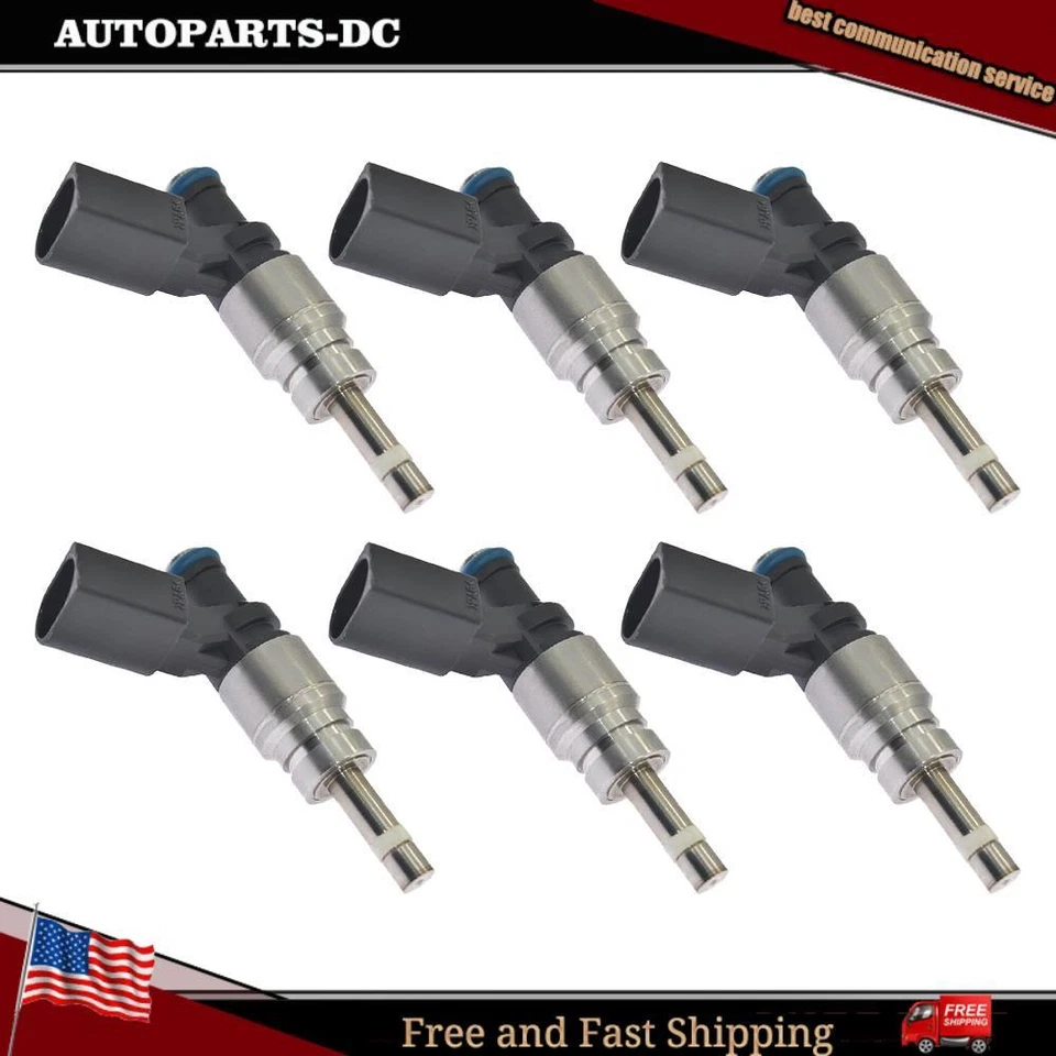 6x Inyector de combustible 06E906036E para Audi A4 A5 A6 A8 Q5 2008-2011 3,2 L V6 06E906036F Foto 1 de 4