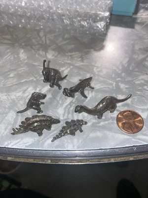 Lot Of Six Vintage Miniature Sterling Silver Dinosaurs - Image 1 of 4