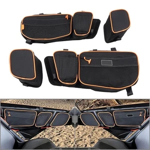 Orange Vorderseite Tür Lagerung Taschen W/ Knie-Pad für Can Am Maverick X3 Turbo - Bild 1 von 10