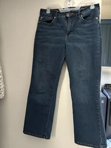 CHAPS BY MID RISE CROP KICK JEANS Blue Size 10/30 - Picture 1 of 3