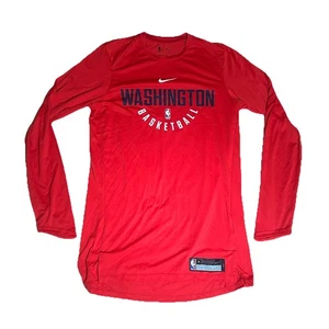Nike Dri-Fit Men's M Tall NBA Washington Wizards Basketball Red Long Sleeve - Picture 1 of 8