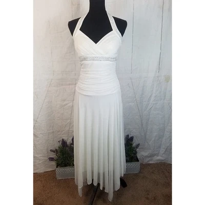 Trixxi Marilyn Monroe halter rhinestone dress size medium small hole and stain  - Image 1 of 4