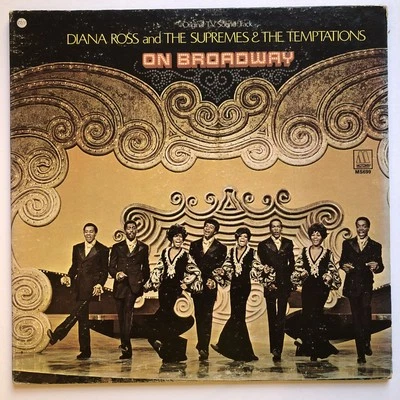 Diana Ross & Supremes & The Temptations, On Broadway, Vinyl LP, Motown 1969, VG - Image 1 of 4