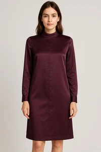 Vestido recto de seda Inclán Studio Houston talla 2 nuevo con etiquetas muestra $330 venta al por menor púrpura - Imagen 1 de 7