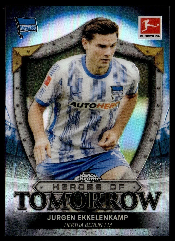 2021 Topps Chrome Bundesliga Heroes of Tomorrow Jurgen Ekkelenkamp Hertha BSC - Image 1 of 2