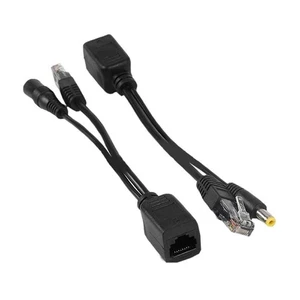 12V POE Adapter Cable Cord RJ45 Injector Splitter Network Power over Ethernet - Zdjęcie 1 z 11
