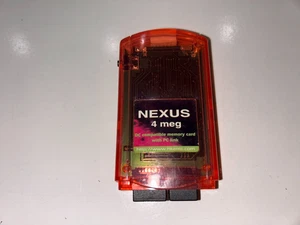 Tarjeta de memoria Nexus 4MB 4 Meg (rojo claro) para Sega Dreamcast con enlace de PC ¡Limpia! - Imagen 1 de 2