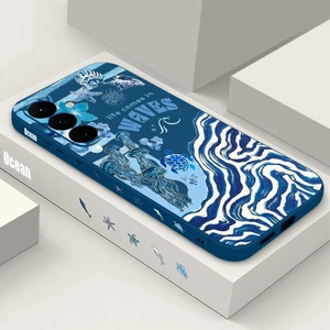 Funda Patrón Onda Marina Para Samsung S25 FE S24 S23 Ultra A17 A16 A56 A36 A55 Cubierta - Imagen 1 de 17