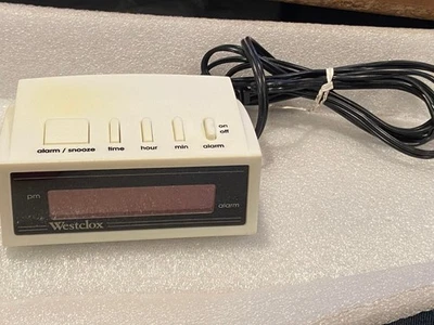 Reloj Despertador Digital Westclox 4.25" X 3" Modelo 66703 *Video Usado/Probado* k Foto 1 de 4