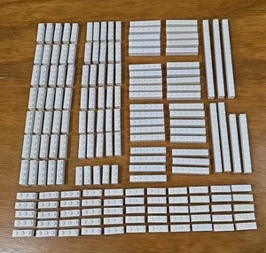 Lego weiße Steine Konvolut 169 Stck. 1x3 1x4 1x6 1x10 1x12 1x16 - Bild 1 von 5