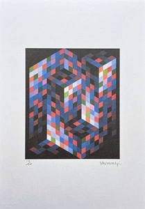 VICTOR VASARELY - Izzo - signed, numbered edition 153/500, 35x50cm - Picture 1 of 5