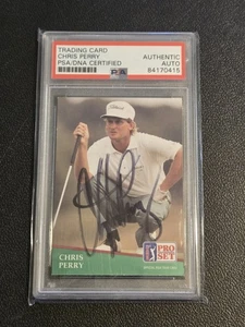 1991 Pro Set PGA Tour #137 Chris Perry PSA Authentic Autograph - Picture 1 of 2