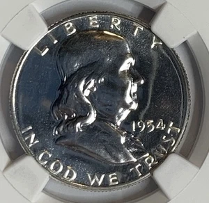 1954 50c Ben Franklin Half Dollar Proof NGC PF66**OXKKE004 - Picture 1 of 4