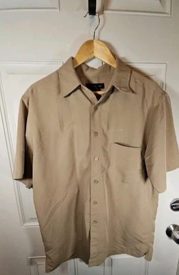 J. Ferrar Button Down Short Sleeve Light Brown Size M Shirt - Image 1 of 4