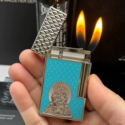 Accendino Doppia Fiamma Morbida S.T Dupont PING Sound Gas Adattatore Spazzolato Ricaricabile - Immagine 1 di 4