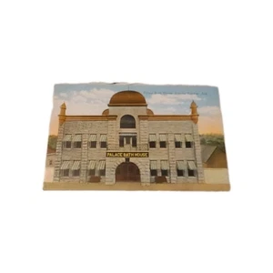 Vintage Palace Bath House Hot Springs Arkansas Postcard Misprint - Picture 1 of 2