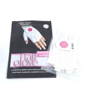 Caddy Classic Ladies Golf Glove Women's Left Hand Large Half Finger Mesh - Picture 1 of 5