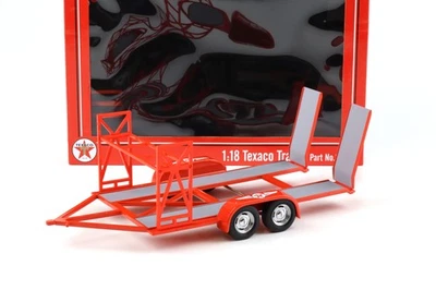 1:18 GMP Tandem Auto Trailer Anh � Nger Texaco Red Diorama Zubeh � R - Immagine 1 di 4