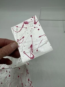ACEO Pearl Splatter 8/9 Astratto Rosa Goccia Mini Art Card Pittura Collezione ATC - Foto 1 di 3