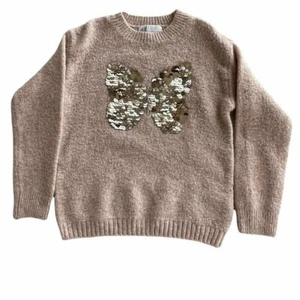 Kids Girl's Light Pink Acrylic Long Sleeve Crew Neck Comfort Sweater Size 4-6Y - Picture 1 of 5