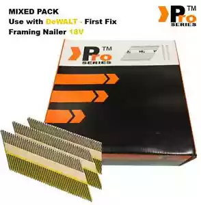 PACCHETTO MISTO Chiodi Telaio per DEWALT 18vCordless First Fix 50/65/75/90mmm - Foto 1 di 5