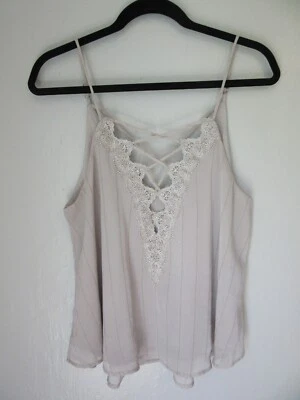 ASTR The Label Gray Size L Strappy Intimate Lace Camisole - Image 1 of 4