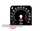 Holden Tacho Gauge Decal HQ 0-7000 RPM dash cluster revs tachometer 