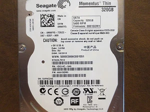 Seagate ST320LT012 1DG14C-540 FW:0001SDM1 SU 320gb 2.5" Sata Hard Drive - Picture 1 of 1