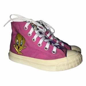 Rare Keds Looney Tunes Vintage 1993 Tweety Bird Canvas Sneakers 10.5 Pink - Picture 1 of 10
