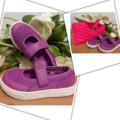 UGG Rennon Skimmer Toddler Girl Mesh Sneakers in Purple Ruby . Sz 8 . Excellent - Image 1 of 4