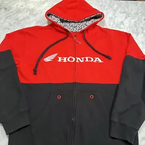 FACTORY EFFEX (FX) HONDA Hoodie Sweatshirt Mens M Full Zip Drawstring Pocket - Picture 1 of 15