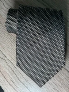 TOM FORD Silk Geometric Black Bronze Silver Neck Tie - Picture 1 of 8