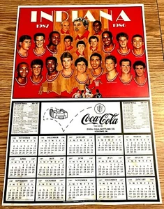 INDIANA UNIVERSITY HOOSIERS MEN'S BASKETBALL POSTER 1986-87 NCAA CHAMPS - Picture 1 of 1