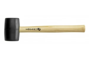 Högert Martillo de Goma Negro Hammer con Mango Madera 680G Hammerbahn Tirita - Imagen 1 de 2