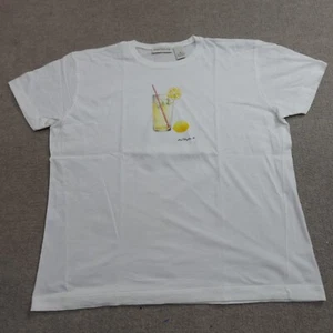 Vintage Ann Taylor Womens Shirt Medium White Lemonade 1996 - Picture 1 of 8