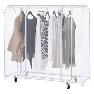 Heavy Duty Garment Rack Cover Dust-Waterproof with 2 Durable Zipper 71x20x59inch - Picture 1 of 12