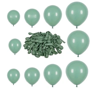 Sage Green Balloons Different Sizes,100 PCS 18 12 10 5 Inch Olive Matte Green - Picture 1 of 6