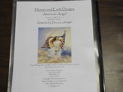 Heaven And Earth Designs American Angel Cross Stitch Pattern Dona Gelsinger - Image 1 of 4
