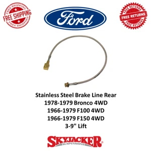 Skyjacker Stainless Steel Brake Line Rear For 66-79 Ford F-100 F-150 4WD #RBL76 - Picture 1 of 12