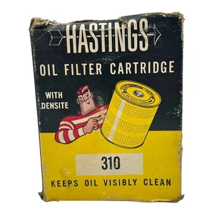 Vintage HASTINGS No. 310 OIL FILTER CARTRIDGE w/box & Gasket NEW OLD STOCK - Picture 1 of 4