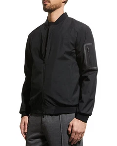 Herno Mens Laminar Lightweight Bomber Jacket 40 Black IT 50 - NWT $765 - Picture 1 of 6